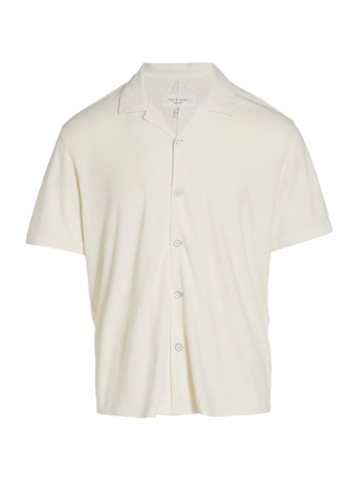 Shop Rag & Bone Men's Avery Knit Shirt In Ivory