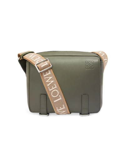 Shop Loewe Men's Xs Military Messenger Bag In Khaki Green