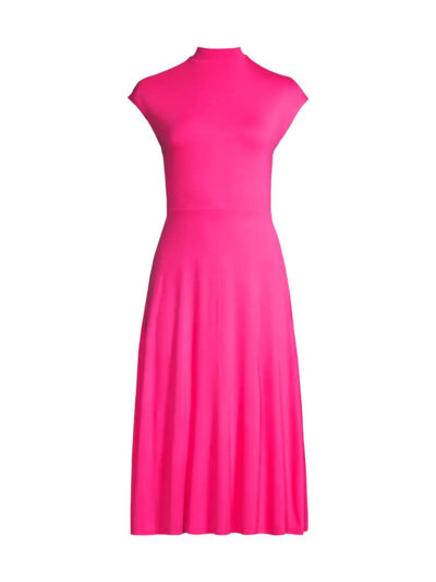 Shop Hugo Boss Women's Ellira Midi-dress In Flamingo