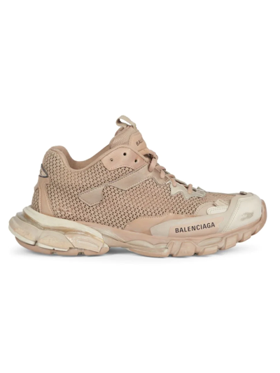 Shop Balenciaga Women's Track.3 Sneakers In Beige