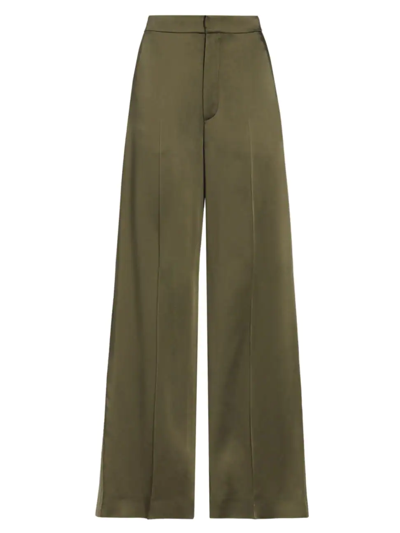 Shop Gauchère Women's Pieced Wide-leg Pants In Dark Olive