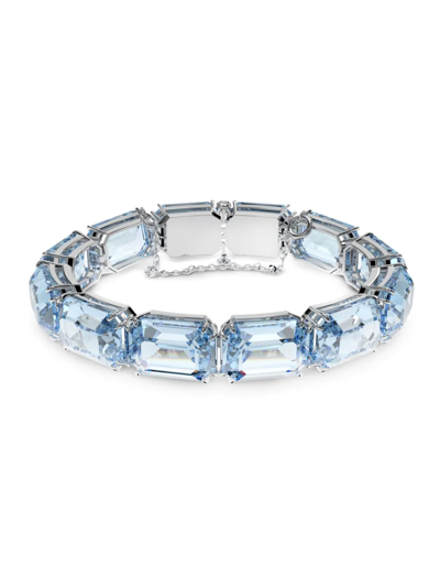 Shop Swarovski Women's Millenia  Crystal Rhodium-plated Bracelet In Neutral