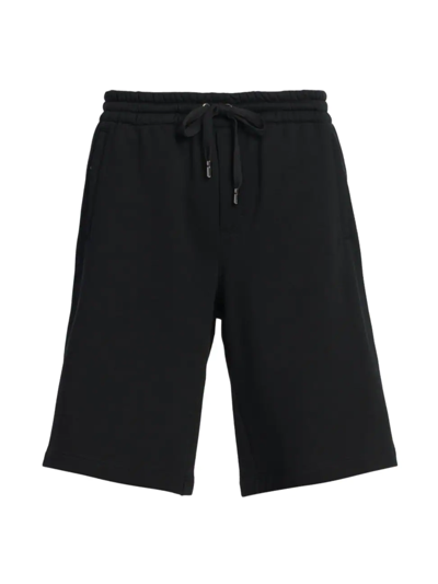 Shop Dolce & Gabbana Men's Lounge Sweatpant Shorts In Black