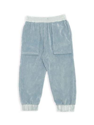 Shop Moncler Little Kid's & Kid's Pantalone Corduroy Pants In Blue