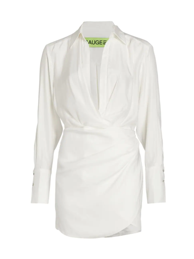 Shop Gauge81 Women's Naha Silk Minidress In Ivory