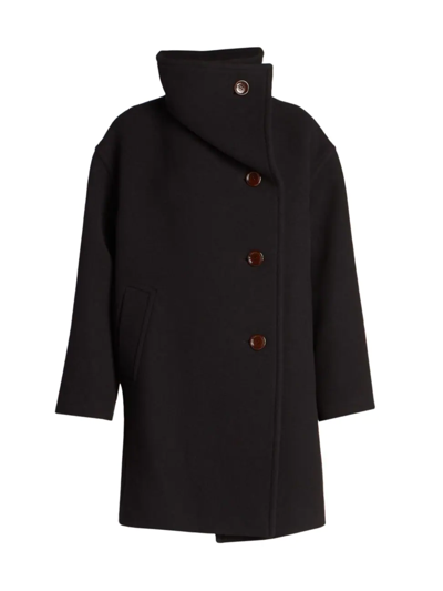 Shop Acne Studios Women's Oschelle Wool-blend Coat In Black