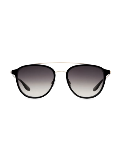Shop Barton Perreira Men's Courtier 55mm Aviator Sunglasses In Black Gold Smolder