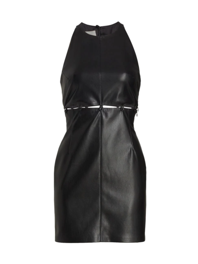 Shop Nanushka Women's Layan Vegan Leather Minidress In Black