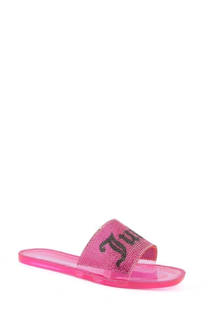 Shop Juicy Couture Slide Sandal In P-fuchsia