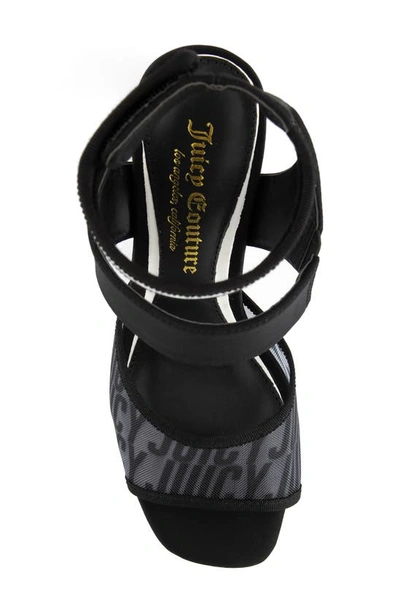 Shop Juicy Couture Graciela Heeled Fashion Sandal In B-black Mesh/ Neopren