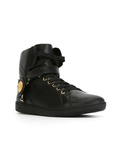 Versace Hook & Loop Strap Hi-top Sneakers