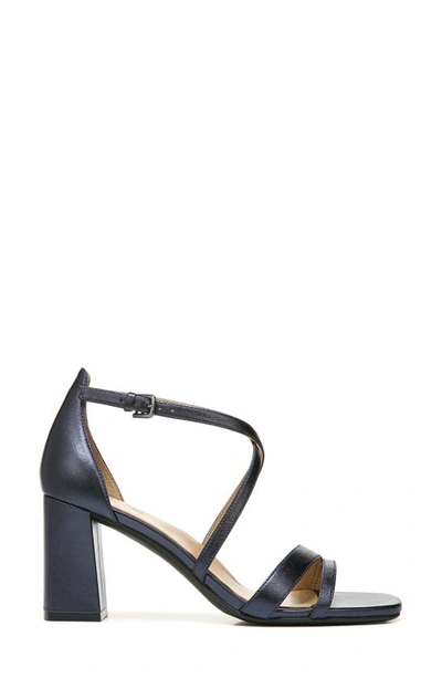 Naturalizer Tiff Block Heel Sandal In French Navy Metallic
