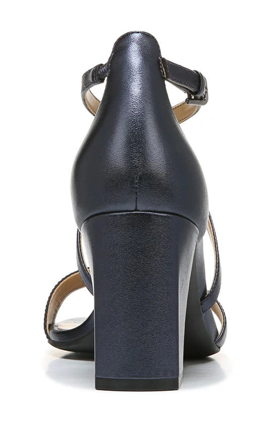 Naturalizer Tiff Block Heel Sandal In French Navy Metallic