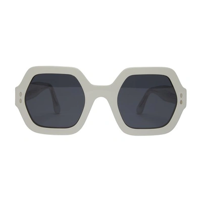 Shop Isabel Marant Ely Sunglasses In Ivory Grey