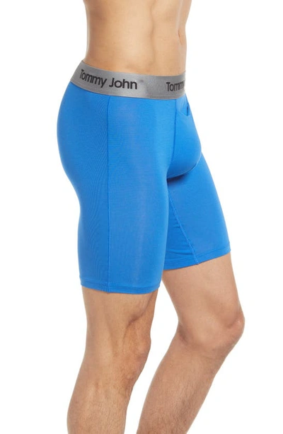 Shop Tommy John Second Skin 8-inch Boxer Briefs In Strong Blue