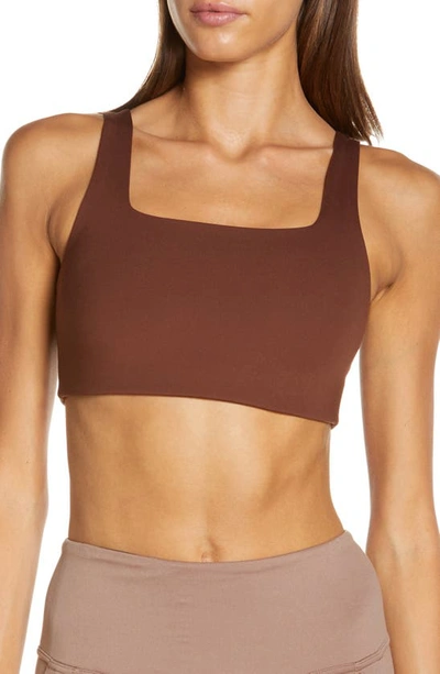 Shop Girlfriend Collective Tommy Sports Bra In Earth