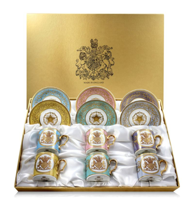 Shop Harrods Lustre Coffee Cups And Saucers (set Of 6) In Multi