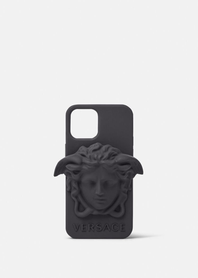 Medusa-embossed Rubber Iphone® 12 Pro Case In Black