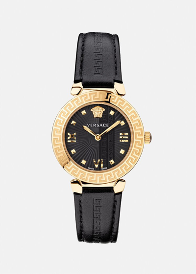 Shop Versace Greca Icon Watch In Black