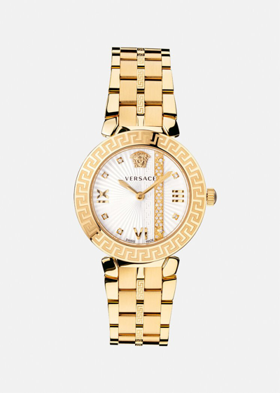 Shop Versace Greca Icon Watch In Gold