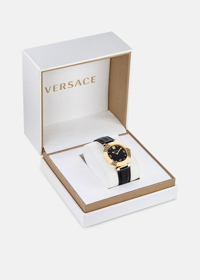 Shop Versace Greca Icon Watch In Black