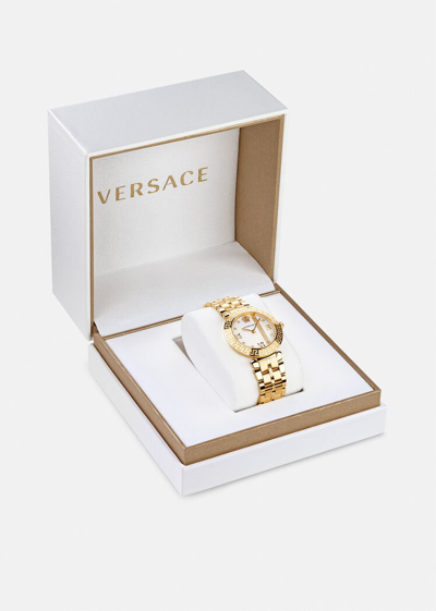 Shop Versace Greca Icon Watch In Gold