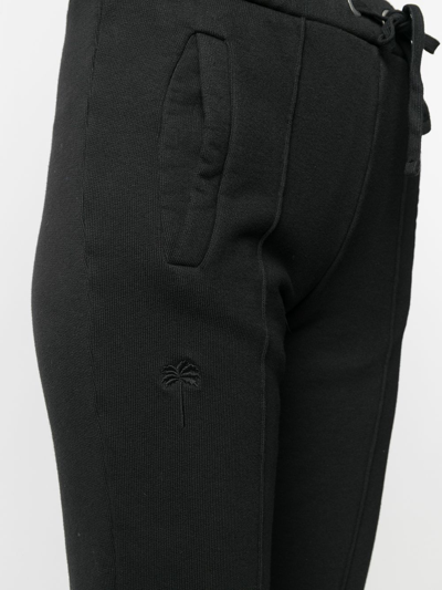 Palm Angels Drawstring-waist Track Pants In Black Black