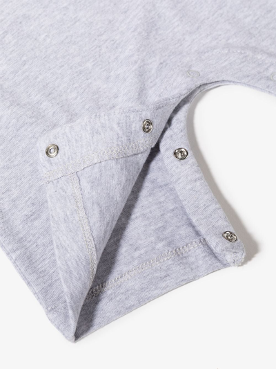 Shop Moschino Bear-motif Romper In Grey