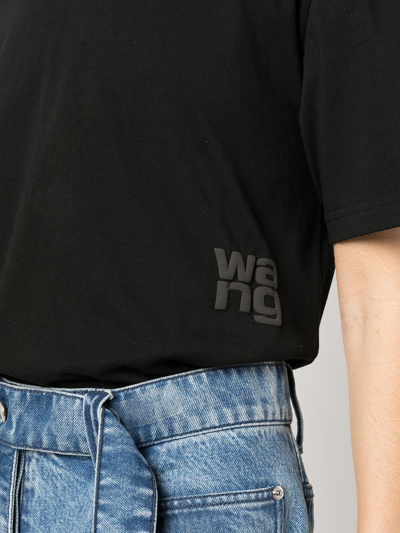 Alexander Wang Essential Short Sleeve Cotton T-shirt In Black