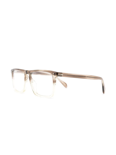 Shop Oliver Peoples Bernardo Square-frame Glasses In Neutrals
