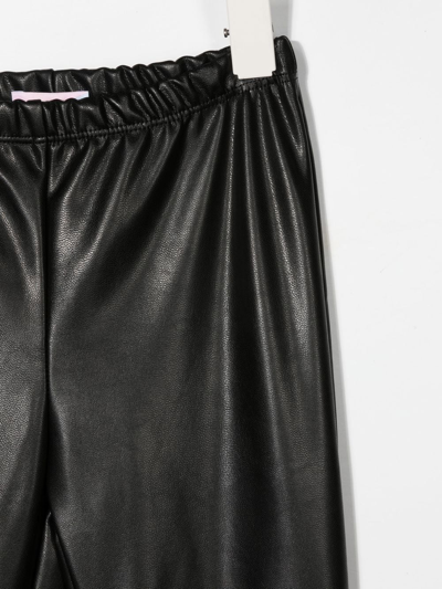 Shop Chiara Ferragni High-shine Finish Leggings In Black