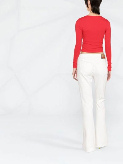 Diesel 1969 D-ebbey 09d63 Bootcut Jeans In White
