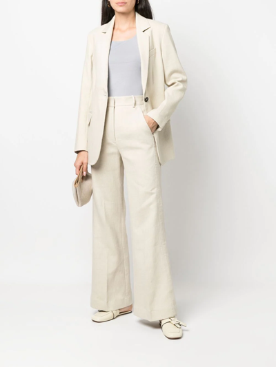 Shop Co Straight-leg Cut Trousers In Neutrals