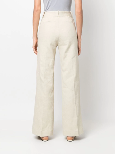 Shop Co Straight-leg Cut Trousers In Neutrals