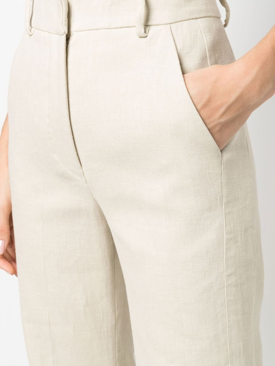 Shop Co Straight-leg Cut Trousers In Neutrals