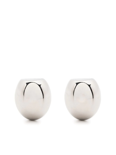 Shop Aeyde Athena Polished-finish Earrings In Silver