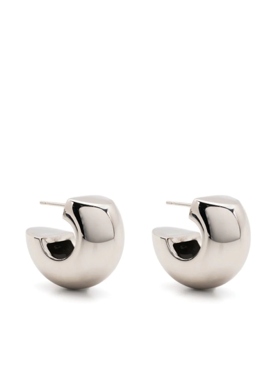 Shop Aeyde Large Alma Earrings In Silver