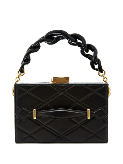Shop Oscar De La Renta Alibi Minaudiere Quilted Clutch Bag In Black