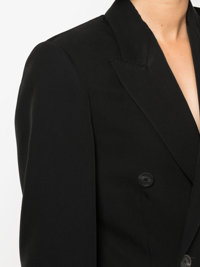 Shop Balenciaga Double-breasted Oversized Blazer In Black