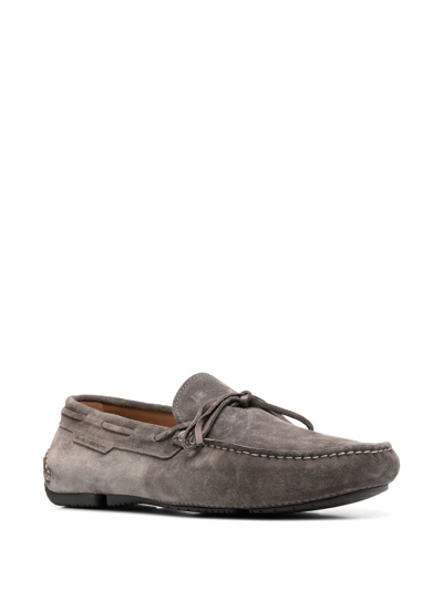Shop Fratelli Rossetti Front Tie-fastening Detail Loafers In Grey