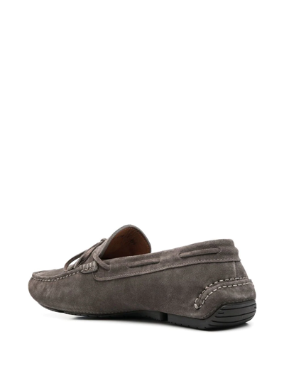 Shop Fratelli Rossetti Front Tie-fastening Detail Loafers In Grey