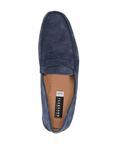 Shop Fratelli Rossetti Slip-on Style Loafers In Blue
