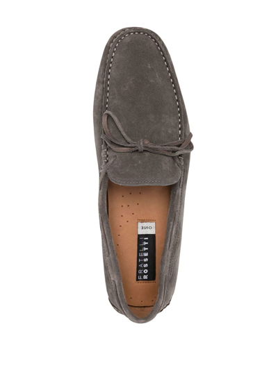 Shop Fratelli Rossetti Front Tie-fastening Detail Loafers In Grey