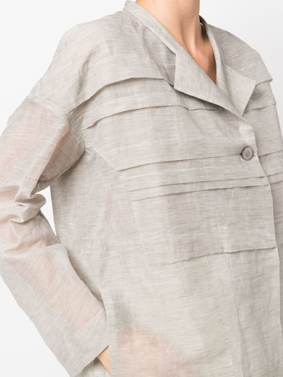 Shop Gentry Portofino Single-breasted Coat In Grey