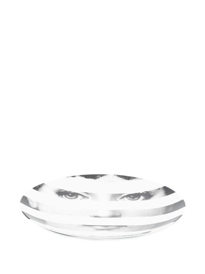 Fornasetti Graphic Print Plate In White