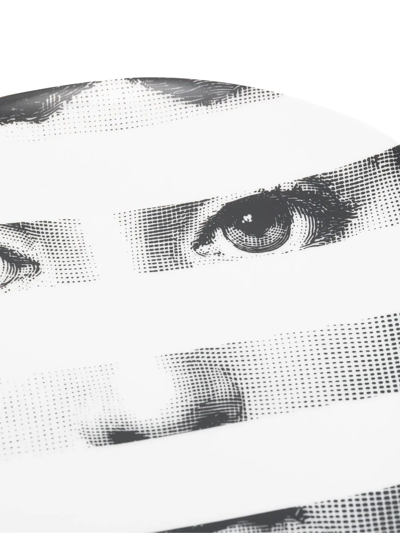 Fornasetti Graphic Print Plate In White