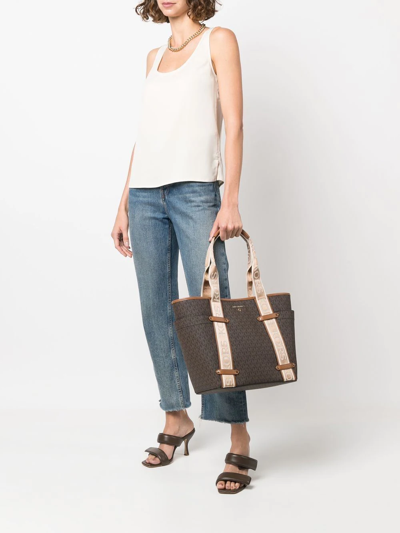 Michael Michael Kors Maeve Monogram-print Tote Bag In Brown