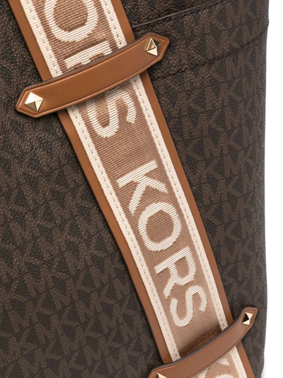 Shop Michael Michael Kors Maeve Monogram-print Tote Bag In Brown