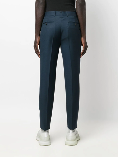 Shop Alexander Mcqueen Straight-leg Trousers In Blue