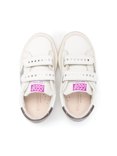 Shop Golden Goose Logo-print Touch-strap Sneakers In White